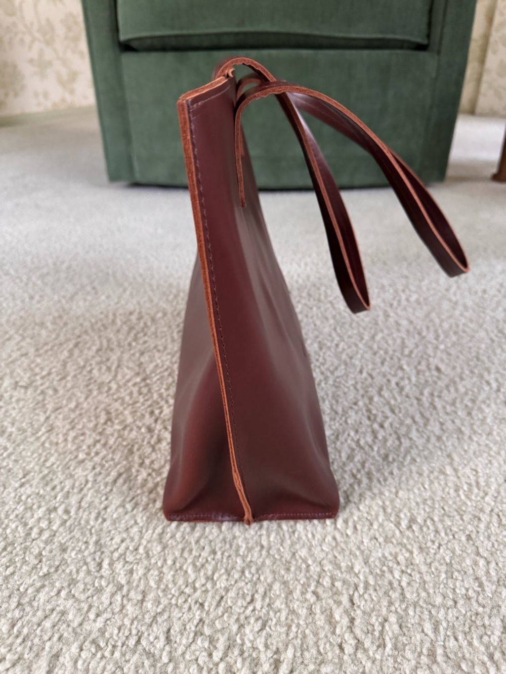 Portland Leather Goods August Tote Chocolate Brown - Picture 3 of 12